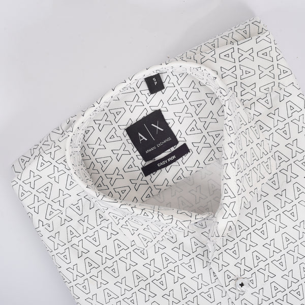 A/X White Printed Shirt