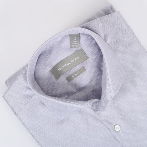 MK Lavender Diamond Self Patterned Shirt