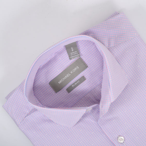 MK Pink & Blue Micro Checkered Shirt