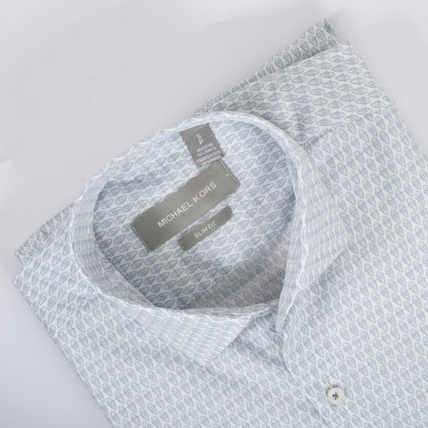 MK White & Slate Fern Printed Shirt