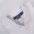 RL White Self textured with purple line Embroidered logo Oxford Shirt