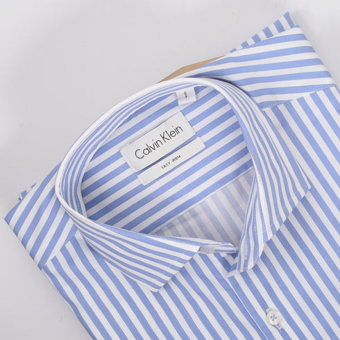CK Blue and White Wide Stripped Shirt