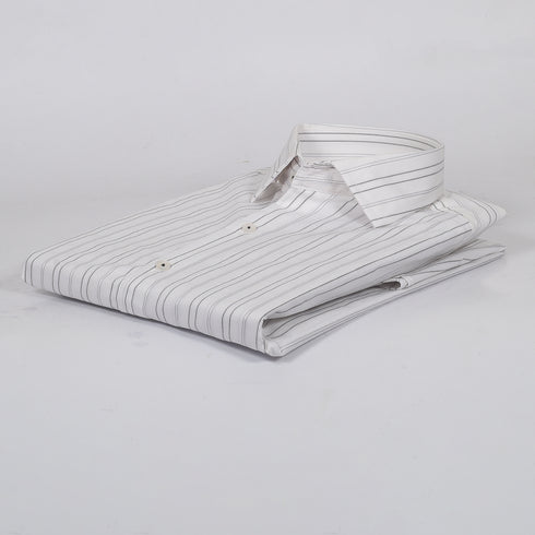CK White With Black n Grey Line Shirt
