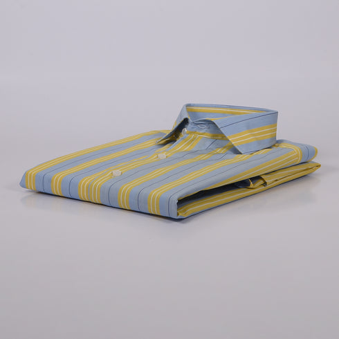 CK Blue and Yellow Wide Stripped Shirt