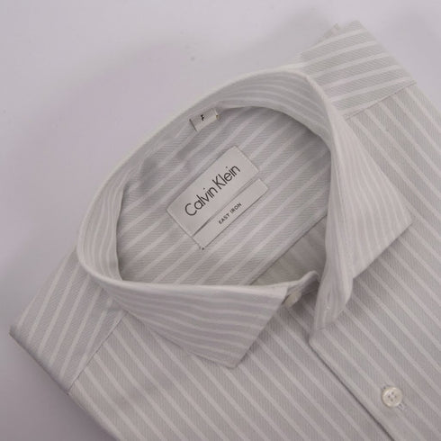 CK Grey with White Stripped Shirt