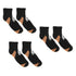 Reebok Ankle Socks Pack of 3 Black & Orange
