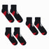 Reebok Ankle Socks Pack of 3 Black & Red