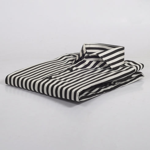 CK Black & White Wide Stripped Shirt