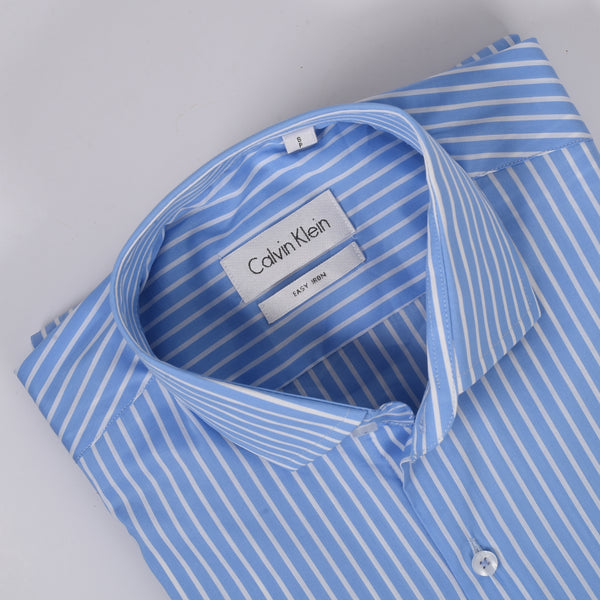 CK Blue with White Stripped Shirt