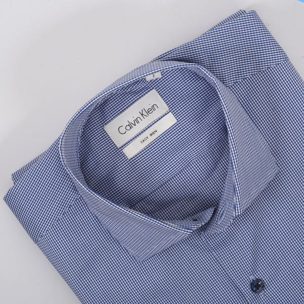 CK Blue Micro checkered Shirt