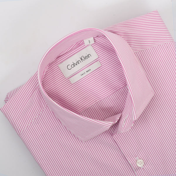 CK White & pink Narrow Stripped Shirt