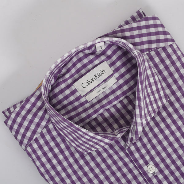 CK Purple Checkered Shirt