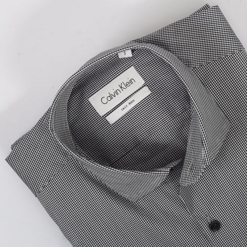 CK Black & White Micro Checkered Shirt