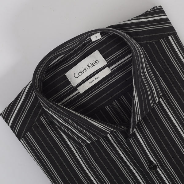 CK Black with White Stripped Shirt