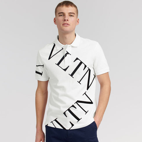 VLTN White Polo Shirt