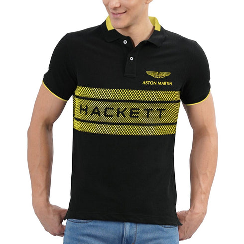 Hackett London Premium Black R Polo Shirt