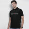 TOMMY BLACK EMBROIDERED POLO SHIRT