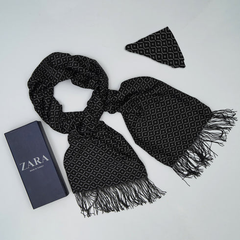 ZR Black Spiral Silk Scarf (12)