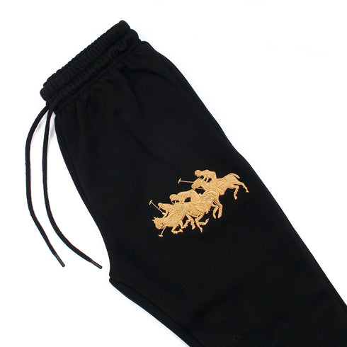 RL Black Triple Pony Premium Winter Tracksuit