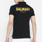 BALMAIN BLACK EMBROIDERED POLO SHIRT