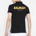 BALMAIN BLACK EMBROIDERED POLO SHIRT