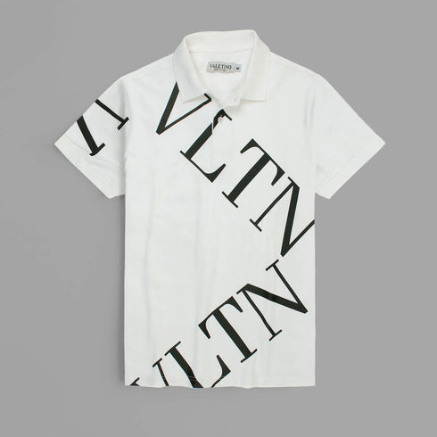 VLTN White Polo Shirt