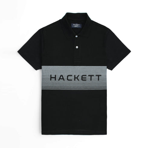 Hackett London Premium Black R Polo Shirt