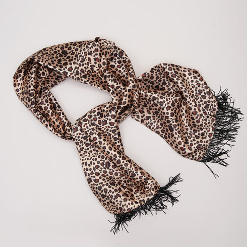 ZR Leopard Print Premium Silk Scarf (25)