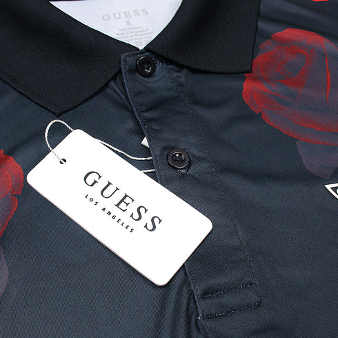 Guess Red Floral Polo Shirt