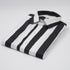 ZR Men White & Black Stripes linen Shirt