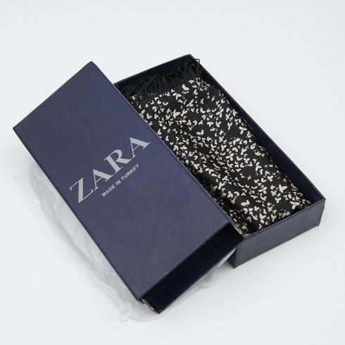 ZR Black Floral Premium Silk Scarf (17)
