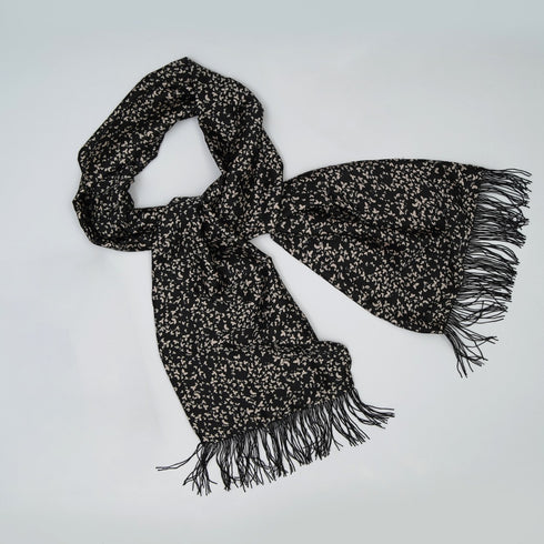ZR Black Floral Premium Silk Scarf (17)